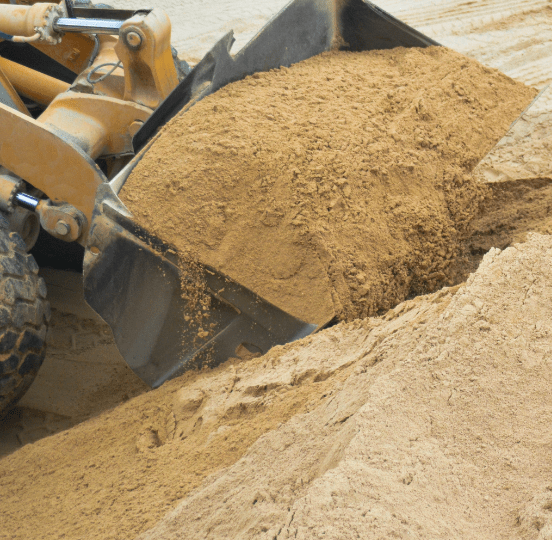 Piling materials close-up